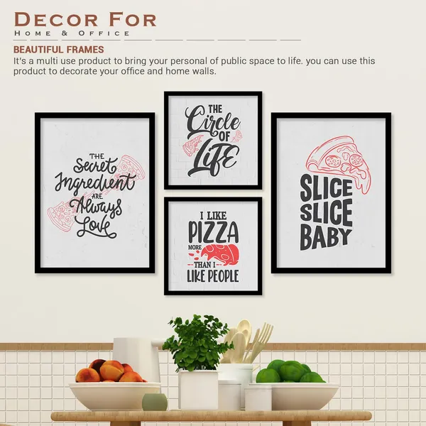 ARTELLY_Food_Quotes_Wall_Frames_Restaurant_Posters_for_Wall_-_Kitchen_posters_framed_-_Kitchen_Quotes_Wall_Decor_–_Dining_Room_Quotes_Paintings_Home_Decoration_(Set_of_4)_(Large,_14)