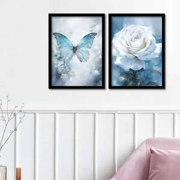 ARTELLY_Aesthetic_Butterfly_Rose_Framed_Wall_Art_Paintings_For_Living_Room_Bedroom,_Paintings_For_Wall_Decoration_-_Decorative_Poster_Frames_For_Bedroom_Home_Decor_items_(Set_of_2)_(Medium,_Modern_Art_9)