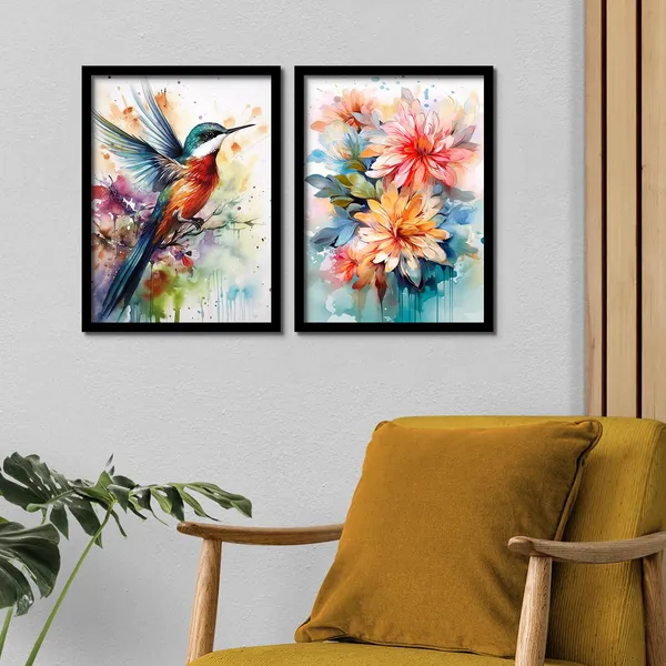 ARTELLY_Flower_Bird_Wall_Art_Paintings_For_Living_Room_Bedroom,_Paintings_For_Wall_Decoration_-_Floral_Decorative_Poster_Frames_For_Bedroom_Home_Decor_items_(Set_of_2)_(Medium,_Modern_Art_7)