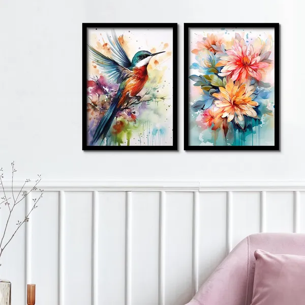 ARTELLY_Flower_Bird_Wall_Art_Paintings_For_Living_Room_Bedroom,_Paintings_For_Wall_Decoration_-_Floral_Decorative_Poster_Frames_For_Bedroom_Home_Decor_items_(Set_of_2)_(Medium,_Modern_Art_7)