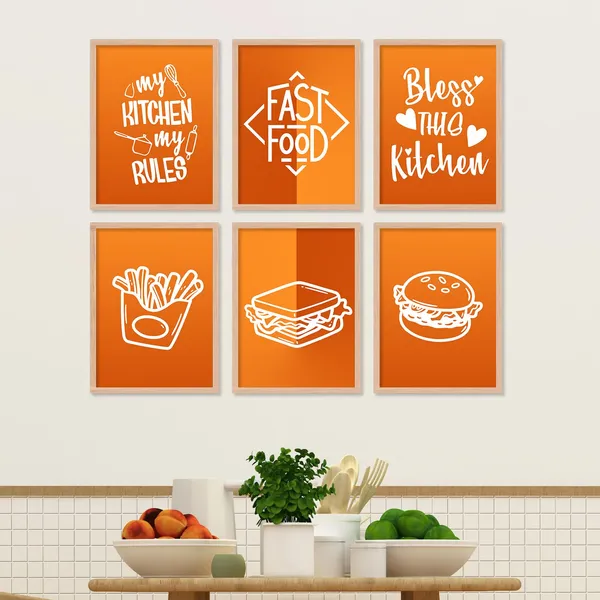 ARTELLY_Restaurant_Quotes_Framed_Posters_for_Kitchen_Cafe_Wall_Decoration_-_Food_Posters_with_Frame_for_Restaurant_Wall_Decor_(Set_of_6)_(10x13_inch,_kicha_2)