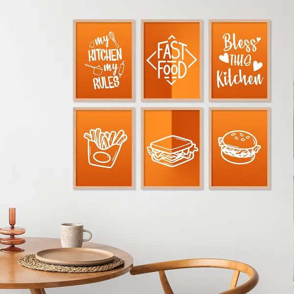 ARTELLY_Restaurant_Quotes_Framed_Posters_for_Kitchen_Cafe_Wall_Decoration_-_Food_Posters_with_Frame_for_Restaurant_Wall_Decor_(Set_of_6)_(10x13_inch,_kicha_2)