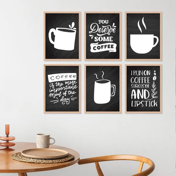 ARTELLY_Restaurant_Quotes_Framed_Posters_for_Kitchen_Cafe_Wall_Decoration_-_Food_Posters_with_Frame_for_Restaurant_Wall_Decor_(Set_of_6)_(10x13_inch,_kicha_5)