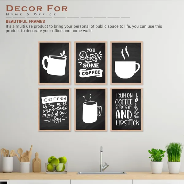 ARTELLY_Restaurant_Quotes_Framed_Posters_for_Kitchen_Cafe_Wall_Decoration_-_Food_Posters_with_Frame_for_Restaurant_Wall_Decor_(Set_of_6)_(10x13_inch,_kicha_5)
