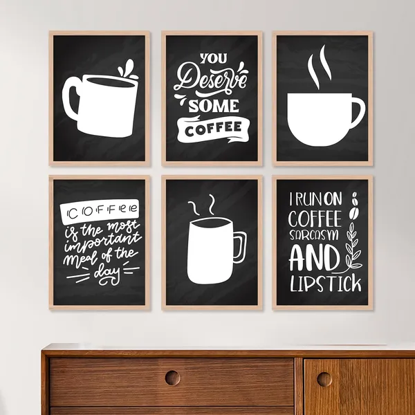 ARTELLY_Restaurant_Quotes_Framed_Posters_for_Kitchen_Cafe_Wall_Decoration_-_Food_Posters_with_Frame_for_Restaurant_Wall_Decor_(Set_of_6)_(10x13_inch,_kicha_5)