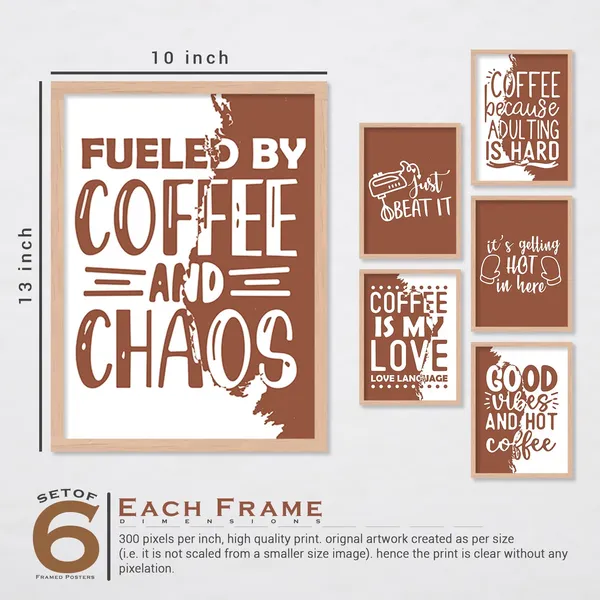 ARTELLY_Restaurant_Quotes_Framed_Posters_for_Kitchen_Cafe_Wall_Decoration_-_Food_Posters_with_Frame_for_Restaurant_Wall_Decor_(Set_of_6)_(10x13_inch,_kicha_4)