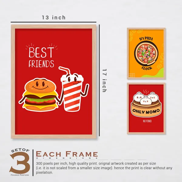 ARTELLY_Kitchen_Posters_for_Wall_-_Framed_Dining_Quotes_Wall_Frames_-_Food_Decor_Hanging_(Set_of_3)_(13x17_inch,_Kicha_9)