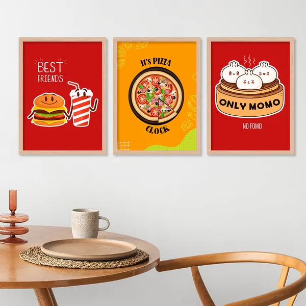 ARTELLY_Kitchen_Posters_for_Wall_-_Framed_Dining_Quotes_Wall_Frames_-_Food_Decor_Hanging_(Set_of_3)_(13x17_inch,_Kicha_9)
