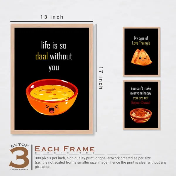 ARTELLY_Kitchen_Posters_for_Wall_-_Kitchen_posters_framed_-_Dining_quotes_wall_frames_-_Posters_for_kitchen_quotes_decor_-_Food_quotes_wall_hanging_(Set_of_3)_(13x17_inch,_Kicha_7)