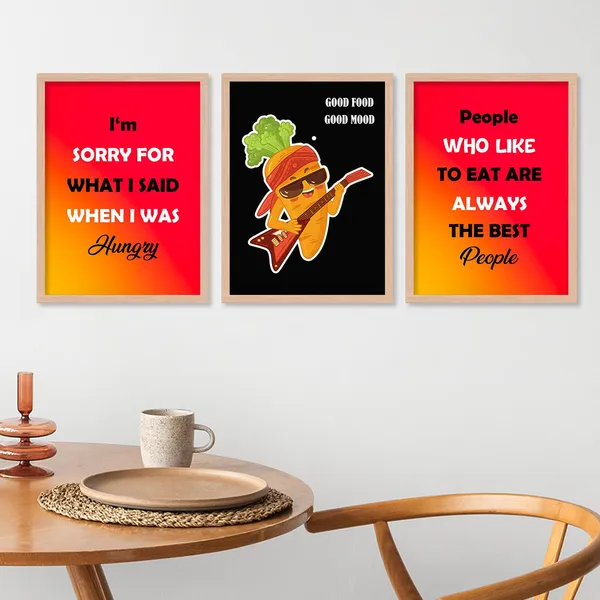 ARTELLY_Kitchen_Posters_for_Wall_-_Kitchen_posters_framed_-_Dining_quotes_wall_frames_-_Posters_for_kitchen_quotes_decor_-_Food_quotes_wall_hanging_(Set_of_3)_(13x17_inch,_Kicha_4)