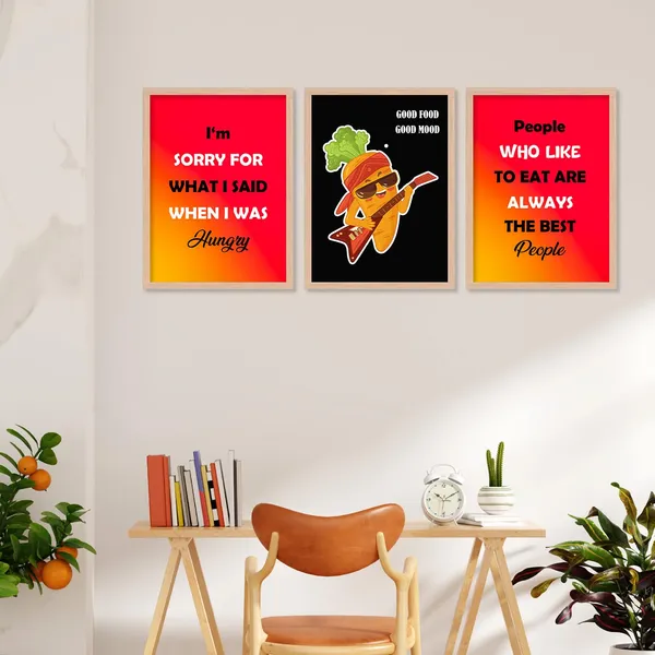 ARTELLY_Kitchen_Posters_for_Wall_-_Kitchen_posters_framed_-_Dining_quotes_wall_frames_-_Posters_for_kitchen_quotes_decor_-_Food_quotes_wall_hanging_(Set_of_3)_(13x17_inch,_Kicha_4)