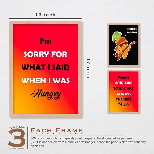 ARTELLY_Kitchen_Posters_for_Wall_-_Kitchen_posters_framed_-_Dining_quotes_wall_frames_-_Posters_for_kitchen_quotes_decor_-_Food_quotes_wall_hanging_(Set_of_3)_(13x17_inch,_Kicha_4)