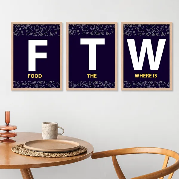 ARTELLY_Kitchen_Posters_for_Wall_-_Framed_Dining_Quotes_-_Food_Wall_Hanging_Decor_(Set_of_3,_13x17_inch,_Kicha_2)
