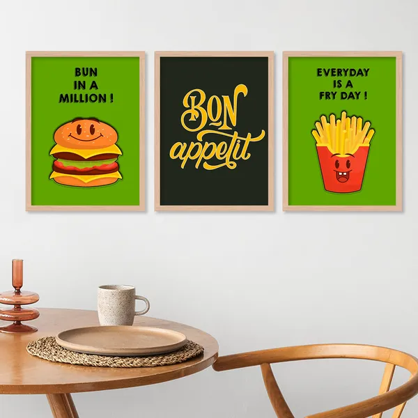 ARTELLY_Kitchen_Posters_for_Wall_-_Kitchen_posters_framed_-_Dining_quotes_wall_frames_-_Posters_for_kitchen_quotes_decor_-_Food_quotes_wall_hanging_(Set_of_3)_(13x17_inch,_Kicha_14)
