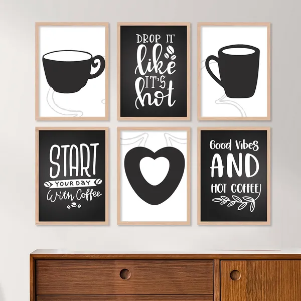 ARTELLY_Restaurant_Quotes_Framed_Posters_for_Kitchen_Cafe_Wall_Decoration_-_Food_Posters_with_Frame_for_Restaurant_Wall_Decor_(Set_of_6)_(10x13_inch,_kicha_1)