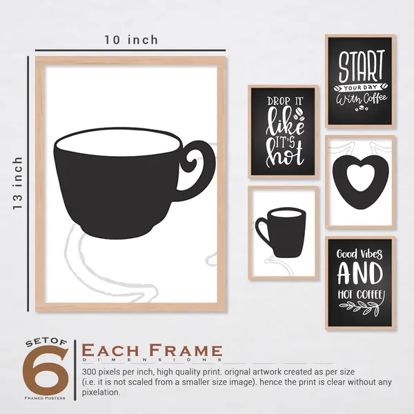 ARTELLY_Restaurant_Quotes_Framed_Posters_for_Kitchen_Cafe_Wall_Decoration_-_Food_Posters_with_Frame_for_Restaurant_Wall_Decor_(Set_of_6)_(10x13_inch,_kicha_1)