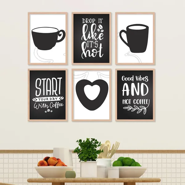 ARTELLY_Restaurant_Quotes_Framed_Posters_for_Kitchen_Cafe_Wall_Decoration_-_Food_Posters_with_Frame_for_Restaurant_Wall_Decor_(Set_of_6)_(10x13_inch,_kicha_1)