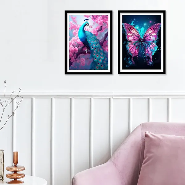 ARTELLY_Peacock_Painting_For_Wall_Decoration_Art_-_Frames_For_Wall_Decor_-_Butterfly_Wall_Painting_For_Living_Room_-_Big_Size_Aesthetic_Bedroom_Home_Scenery_(Medium,_Modern_Artwork_3)