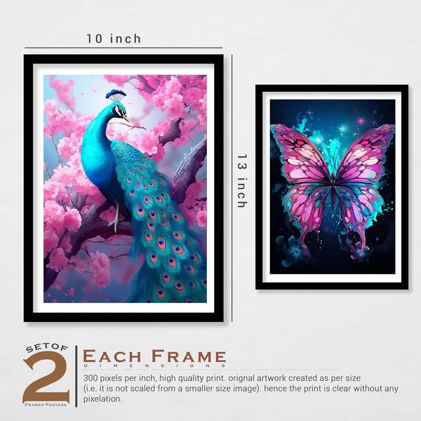 ARTELLY_Peacock_Painting_For_Wall_Decoration_Art_-_Frames_For_Wall_Decor_-_Butterfly_Wall_Painting_For_Living_Room_-_Big_Size_Aesthetic_Bedroom_Home_Scenery_(Medium,_Modern_Artwork_3)
