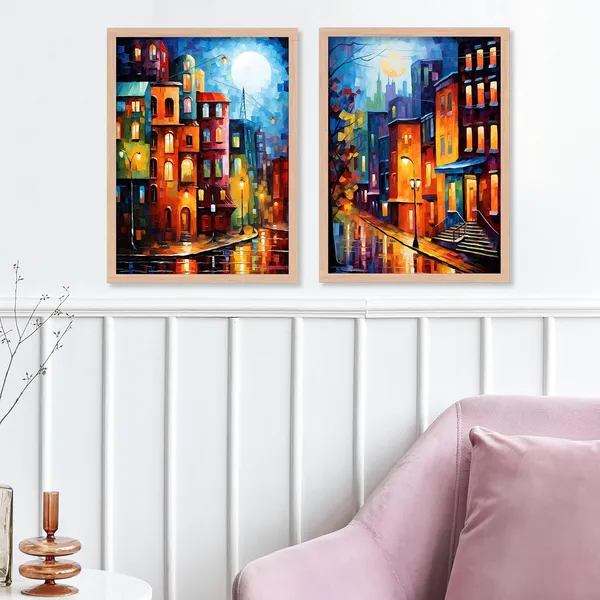 ARTELLY_Painting_For_Wall_Decoration_-_Wall_Painting_For_Living_Room_-_Aesthetic_Poster_Frames_Bedroom_Office_Wall_Decor_Framed_(Set_of_4)_(Large,_Modern_Art_3)