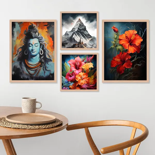 ARTELLY_Wall_Painting_For_Living_Room_-_Painting_For_Wall_Decoration_-_Frames_For_Wall_Decor_-_Framed_Posters_For_Bedroom_(Set_of_4)_(Medium,_Artwork_2)