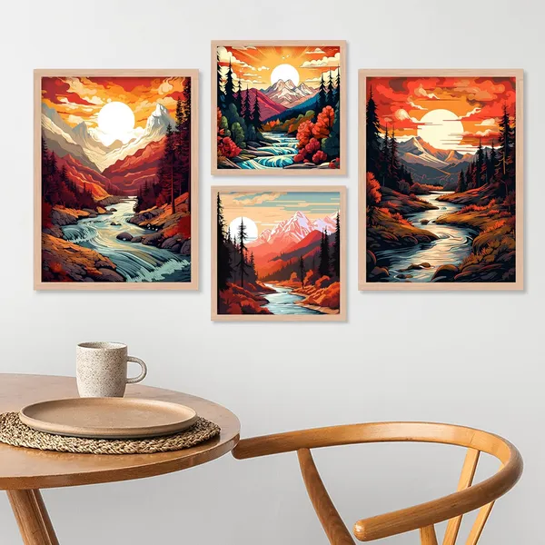 ARTELLY_Wall_Painting_For_Living_Room_Bedroom_-_Framed_Wall_Art_-_Painting_For_Wall_Decoration_-_Office_Frames_For_Wall_Decor_(Set_Of_4)_(Medium,_Modern_9)
