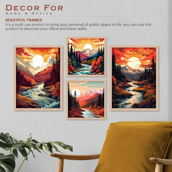 ARTELLY_Wall_Painting_For_Living_Room_Bedroom_-_Framed_Wall_Art_-_Painting_For_Wall_Decoration_-_Office_Frames_For_Wall_Decor_(Set_Of_4)_(Medium,_Modern_9)