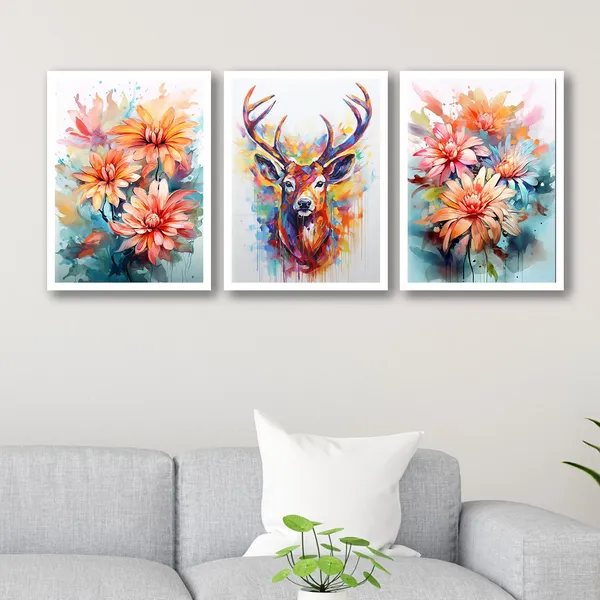 ARTELLY_Framed_Painting_For_Wall_Decoration_-_Wall_Painting_For_Living_Room_Bedroom_-_Frames_For_Wall_Decor_(Set_of_3,_White)_(Large_(13x17inch),_ART_1)