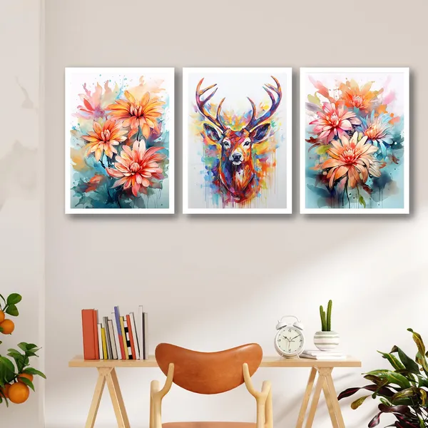 ARTELLY_Framed_Painting_For_Wall_Decoration_-_Wall_Painting_For_Living_Room_Bedroom_-_Frames_For_Wall_Decor_(Set_of_3,_White)_(Large_(13x17inch),_ART_1)