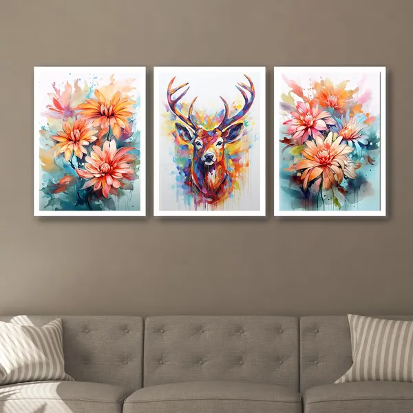 ARTELLY_Framed_Painting_For_Wall_Decoration_-_Wall_Painting_For_Living_Room_Bedroom_-_Frames_For_Wall_Decor_(Set_of_3,_White)_(Large_(13x17inch),_ART_1)