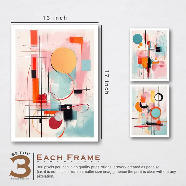 ARTELLY_Framed_Painting_For_Wall_Decoration_-_Wall_Painting_For_Living_Room_Bedroom_-_Frames_For_Wall_Decor_(Set_of_3,_White)_(Large_(13x17inch),_ART_2)