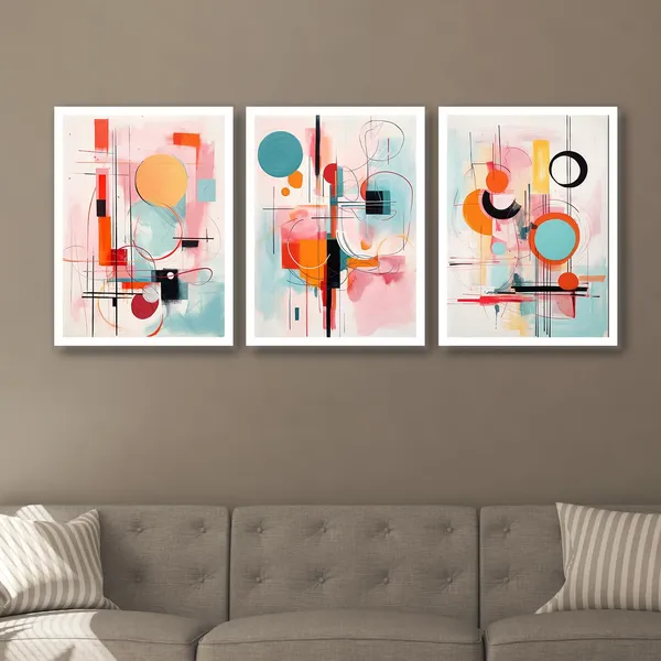 ARTELLY_Framed_Painting_For_Wall_Decoration_-_Wall_Painting_For_Living_Room_Bedroom_-_Frames_For_Wall_Decor_(Set_of_3,_White)_(Large_(13x17inch),_ART_2)