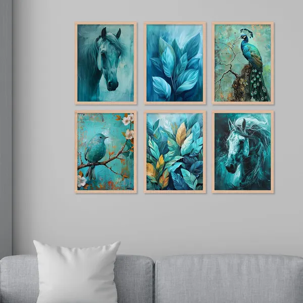 ARTELLY_Wall_Painting_For_Living_Room_Bedroom_Wall_Frames_For_Office_Decor_-_Horse_Peacock_Luxury_Painting_For_Wall_Decoration_(Medium_(10x13inch),_ART_3)