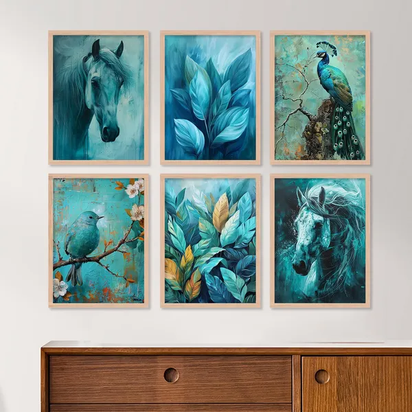 ARTELLY_Wall_Painting_For_Living_Room_Bedroom_Wall_Frames_For_Office_Decor_-_Horse_Peacock_Luxury_Painting_For_Wall_Decoration_(Medium_(10x13inch),_ART_3)