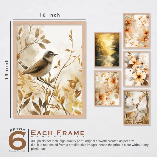 ARTELLY_Golden_Bird_Luxury_Wall_Painting_For_Living_Room_Bedroom_Leaf_Wall_Frames_For_Office_Decor_-_Leaves_Painting_For_Wall_Decoration_(Medium_(10x13inch),_ART_6)