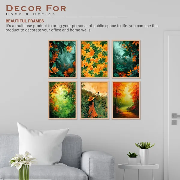 ARTELLY_Floral_Leaves_Wall_Painting_For_Living_Room_Bedroom_Wall_Frames_For_Office_Decor_-_Sunset_Painting_For_Wall_Decoration_(Medium_(10x13inch),_ART_4)