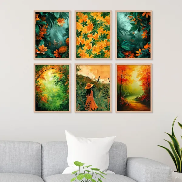 ARTELLY_Floral_Leaves_Wall_Painting_For_Living_Room_Bedroom_Wall_Frames_For_Office_Decor_-_Sunset_Painting_For_Wall_Decoration_(Medium_(10x13inch),_ART_4)