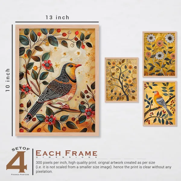 ARTELLY_Madhubani_Paintings_For_Wall_Decoration_-_Framed_Traditional_Painting_For_Living_Room_Bedroom_-_Pichwai_Frames_For_Wall_Decor_(Set_of_6)_(Indian_Art_1)