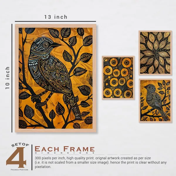 ARTELLY_Madhubani_Paintings_For_Wall_Decoration_-_Framed_Traditional_Painting_For_Living_Room_Bedroom_-_Pichwai_Frames_For_Wall_Decor_(Set_of_6)_(Indian_Art_4)