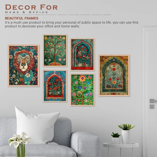 ARTELLY_Madhubani_Paintings_For_Wall_Decoration_-_Framed_Traditional_Painting_For_Living_Room_Bedroom_-_Pichwai_Frames_For_Wall_Decor_(Set_of_6)_(Indian_Art_10)
