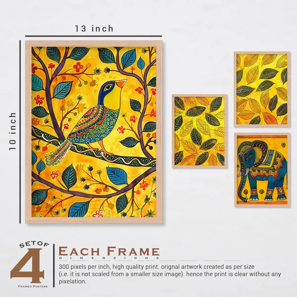 ARTELLY_Madhubani_Paintings_For_Wall_Decoration_-_Framed_Traditional_Painting_For_Living_Room_Bedroom_-_Pichwai_Frames_For_Wall_Decor_(Set_of_6)_(Indian_Art_2)
