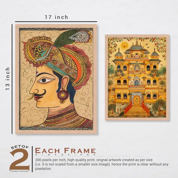 ARTELLY_Madhubani_Paintings_For_Wall_Decoration_-_Framed_Traditional_Painting_For_Living_Room_Bedroom_-_Pichwai_Frames_For_Wall_Decor_(Set_of_6)_(Indian_Art_3)
