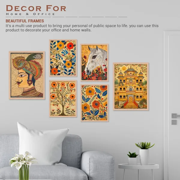ARTELLY_Madhubani_Paintings_For_Wall_Decoration_-_Framed_Traditional_Painting_For_Living_Room_Bedroom_-_Pichwai_Frames_For_Wall_Decor_(Set_of_6)_(Indian_Art_3)