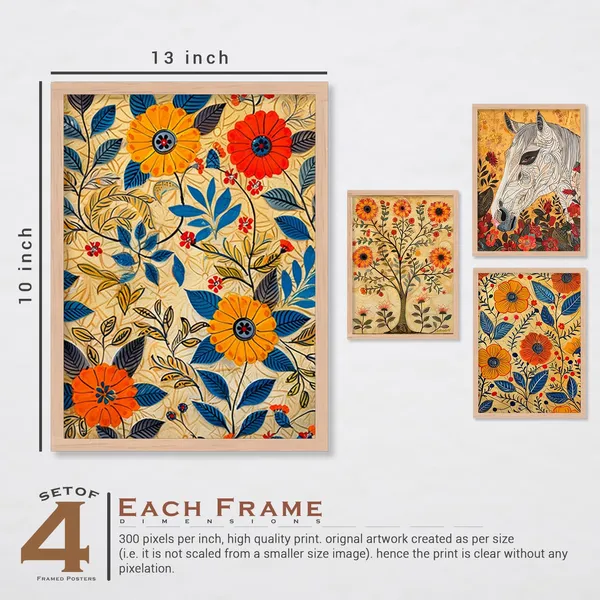 ARTELLY_Madhubani_Paintings_For_Wall_Decoration_-_Framed_Traditional_Painting_For_Living_Room_Bedroom_-_Pichwai_Frames_For_Wall_Decor_(Set_of_6)_(Indian_Art_3)