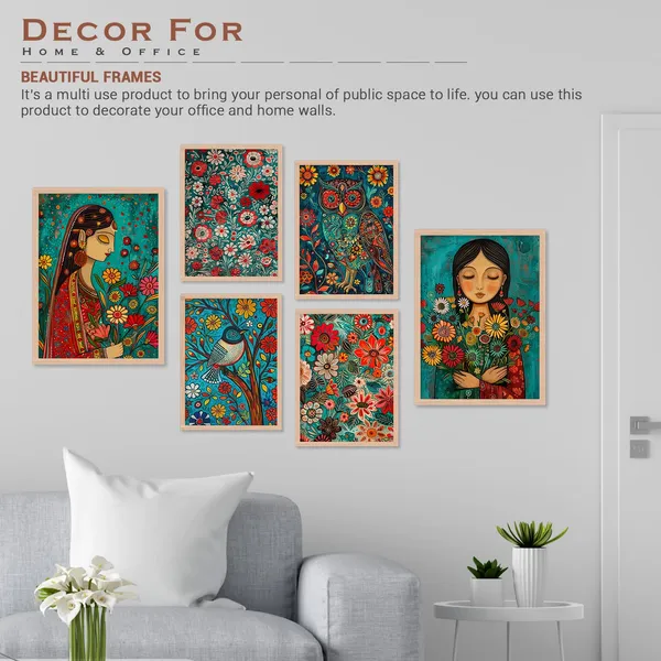 ARTELLY_Madhubani_Paintings_For_Wall_Decoration_-_Framed_Traditional_Painting_For_Living_Room_Bedroom_-_Pichwai_Frames_For_Wall_Decor_(Set_of_6)_(Indian_Art_7)