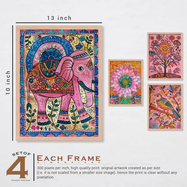 ARTELLY_Madhubani_Paintings_For_Wall_Decoration_-_Framed_Traditional_Painting_For_Living_Room_Bedroom_-_Pichwai_Frames_For_Wall_Decor_(Set_of_6)_(Indian_Art_5)