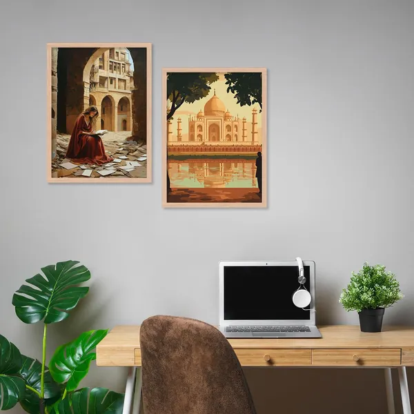 Artelly_Premium_Digital_Madhubani_Paintings_with_Frame_for_Living_Room_Bedroom_Office_Room_Decor_-_Traditional_Pichwai_Indian_Art_Painting_for_Home_Decor,_Framed_Painting_for_Wall_Decoration,_Pack_of_6_(Art_6,_10_inch_x_13_inch)