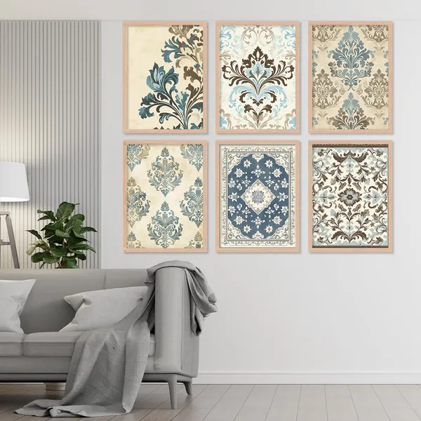 Artelly_Premium_Digital_Madhubani_Paintings_with_Frame_for_Living_Room_Bedroom_Office_Room_Decor_-_Traditional_Pichwai_Indian_Art_Painting_for_Home_Decor,_Framed_Painting_for_Wall_Decoration,_Pack_of_6_(Art_10,_10_inch_x_13_inch)