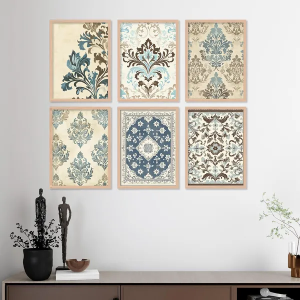 Artelly_Premium_Digital_Madhubani_Paintings_with_Frame_for_Living_Room_Bedroom_Office_Room_Decor_-_Traditional_Pichwai_Indian_Art_Painting_for_Home_Decor,_Framed_Painting_for_Wall_Decoration,_Pack_of_6_(Art_10,_10_inch_x_13_inch)