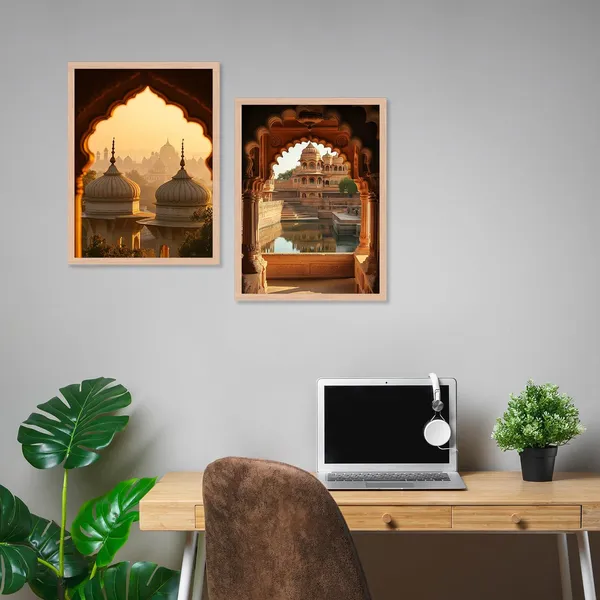 Artelly_Premium_Digital_Madhubani_Paintings_with_Frame_for_Living_Room_Bedroom_Office_Room_Decor_-_Traditional_Pichwai_Indian_Art_Painting_for_Home_Decor,_Framed_Painting_for_Wall_Decoration,_Pack_of_6_(Art_8,_10_inch_x_13_inch)